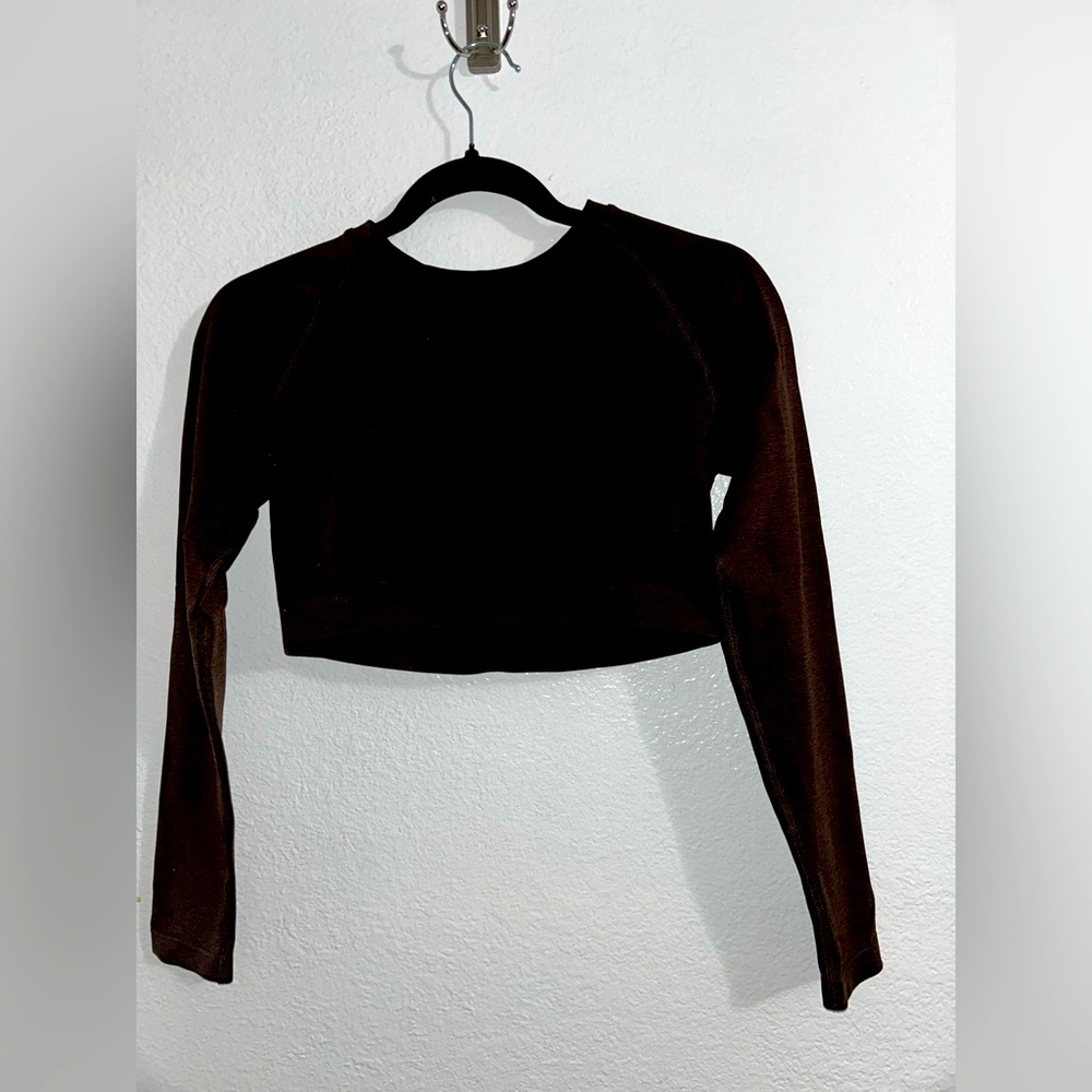 Dark Brown Long Sleeve Women's Top